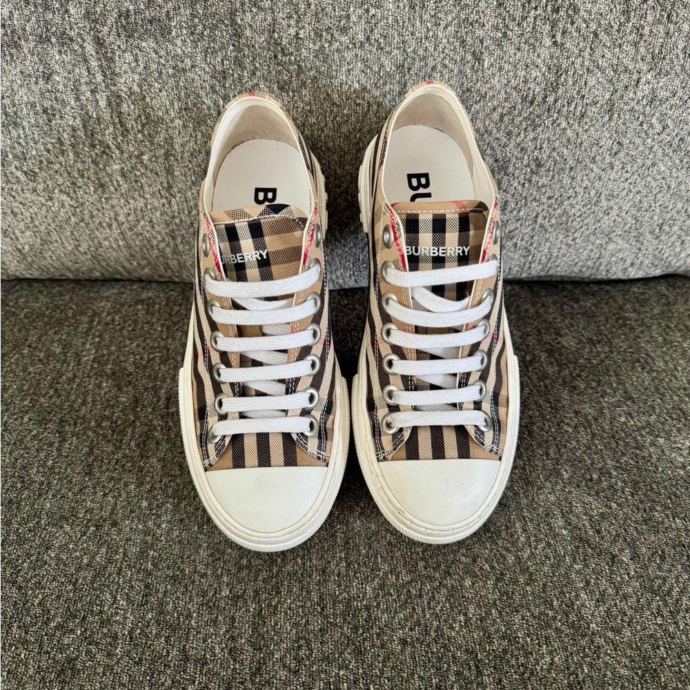 Burberry Checkered Canvas Sneakers